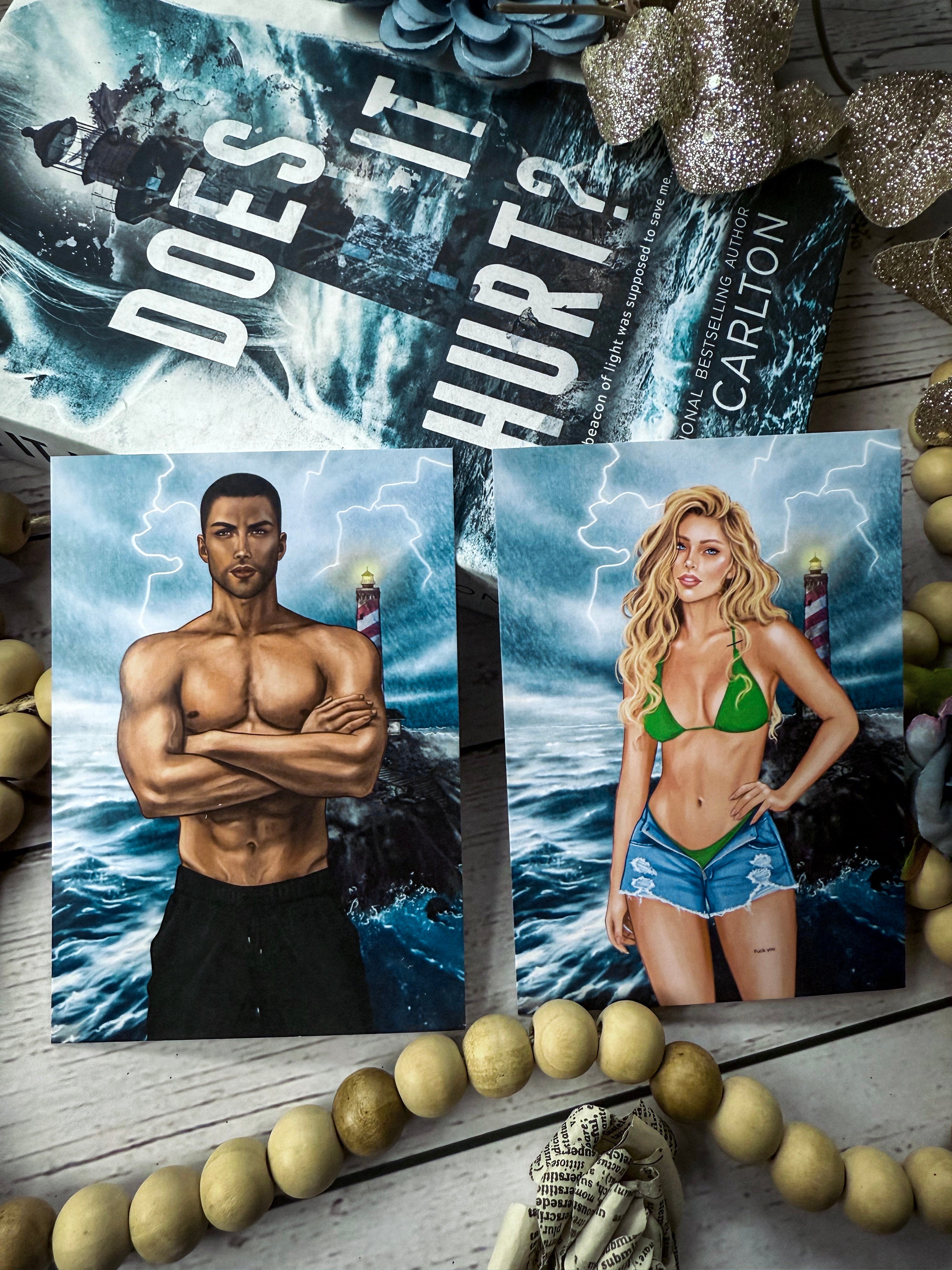 Does It Hurt CHARACTER CARD SET (extras sale) ~ Enzo & Sawyer