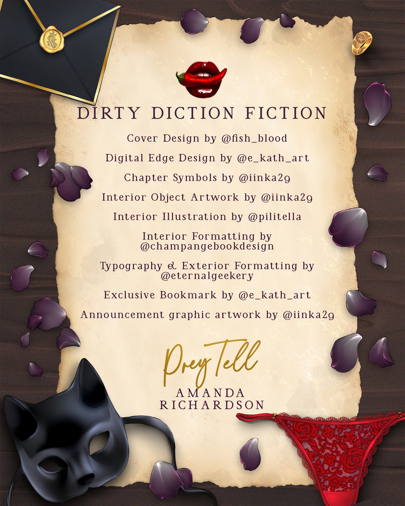 Prey Tell by Amanda Richardson ~ Dirty Fiction Friends Pre-Order