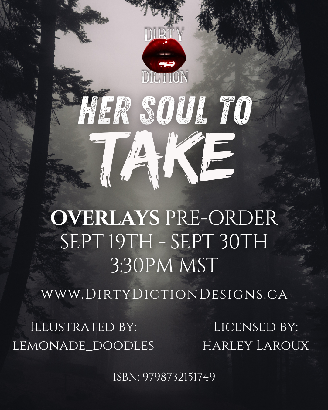 'Her Soul To Take' Overlays ~ Pre-Order ~ Extended to August 1st